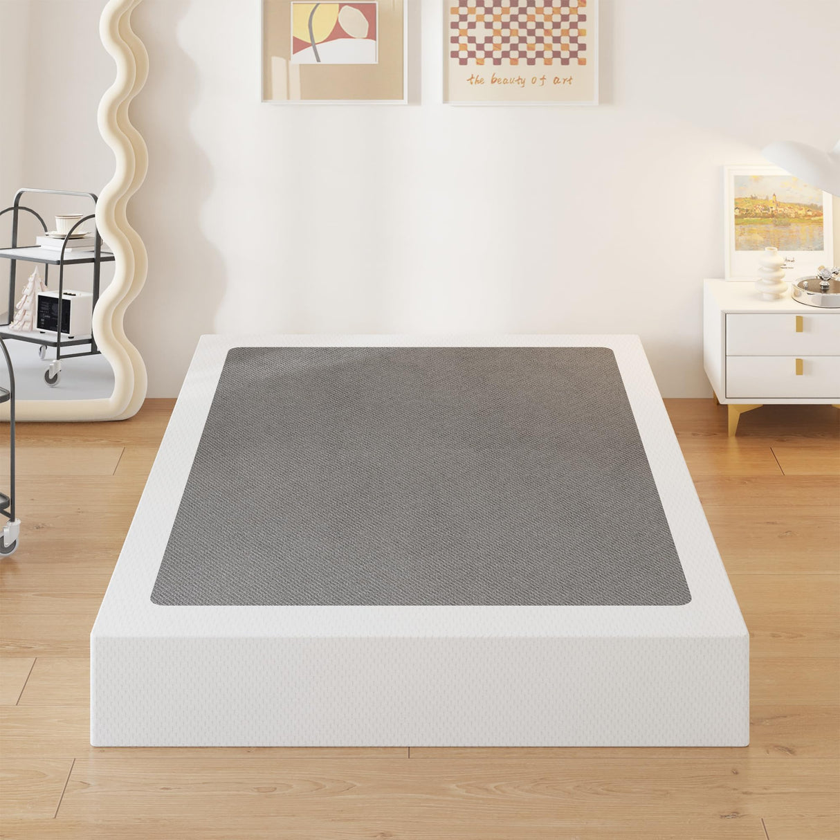 Yicensen 10 Inch High Profile King Box Spring Heavy Duty Metal King Size Box Spring with Fabric Cover, Sturdy Mattress Foundation, Easy Assembly, Noise Free, Black Yicensen