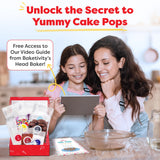 Baketivity DIY Cake Pop Baking Kit for Kids - Premeasured Ingredients, Decorating Supplies Baketivity