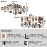 26 Pieces Picture Frames Set Collage Photo Frames Wall Gallery Kit for Wall and Home, Two in 8X10, Five in 5X7, Seven in 4X6, Twelve in 3.5X5 in Black White (Black) Transforcat