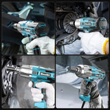 Seesii Electric Impact Wrench Corded, 368Ft-lbs(500N.m) Torque 1/2 inch Impact Gun with 8Amp Cord, 4 Sockets for Car Tire and Home DIY, AC500 Seesii