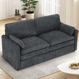 ACMEASE 69” Chenille Loveseat Sofa w/Arm Pillows, Upholstered 2-Seater Sofa w/Comfortable Back Cushions, Modern 2 Seats Couch w/High-Density Foam for Living Room, Apartment, Office, Grey ACMEASE