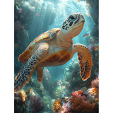 Sea Turtle Diamond Painting Kits for Adults - Diamond Art for Adult Turtle, Gem Painting Crafts Kits Gift, DIY 5D Gem Art Perfect for Home Wall Decor Gifts (16x12 inch) xackcme
