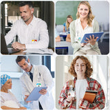 30 Pack Badge Reels Retractable with Swivel Alligator Clip Retractable Badge Holder Reel Clips for Teachers, Students, Office Workers (Translucent Clear) koorito