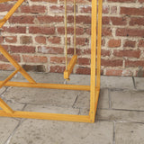 PawHut Chicken Activity Play for Healthy & Happy Animals, Swing Set with Chicken Perches & Hen Ladder, Chicken Coop Toy, Yellow PawHut