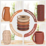 FOVFO Wood 3D Printer Filament Bundle, Wood PLA Filament 1.75mm Bundle, Wood Filament More Than 30% Real Wood Fiber, Walnut, Oak, Cherry, Teak, 250g X 4 Pack FOVFO