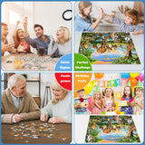1000 Pieces Puzzles for Adults, Animal World Jigsaw Puzzle Challenging Night Game, Interlock Perfectly No Dust, for House Decoration, Birthday Party Holiday Toy for Kids Boys and Girls TangMosaic