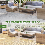 BEEFURNI Acacia Interlocking Deck Tiles (12"x 12" 10 PCS), Wood Deck Tiles Interlocking Outdoor All Weather, Patio Flooring for Indoor Outdoor use, 1-Year Manufacturer Warranty (Natural Wood) BEEFURNI