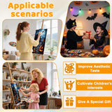 EMIEAUFG Creative Paint by Number Kit for Adults,Halloween Haunted House DIY Paint by Numbers Set for Home Decor and Gifting - 12x16 Inch EMIEAUFG