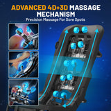 4D Massage Chair Full Body, Zero Gravity Chair with 57'' Dual-core SL Track, Music Synced Massage Recliner, Deep Yoga Stretch with Body Scan, Foot Rollers, Heating, Upgraded Calf, Bluetooth, Black Hitree
