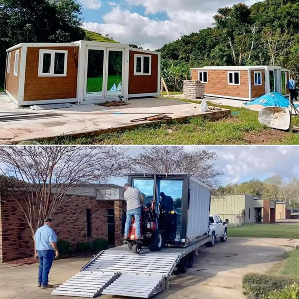 Luxury Roof Waterproof Prefab Mobile Tiny Home for Sale with 2 3 4 Bedroom 20ft 40ft Folding Expandable Container House to Live in for Adults with Terrace Generic