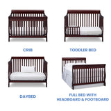 Delta Children Canton 4-in-1 Convertible Crib - Easy to Assemble, Espresso Cherry Delta Children
