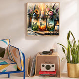 Wishing Bottle Diamond Art Kits for Adults,5D Faith,Hope,Love Full Round Drill Diamond Painting Kits for Adults Beginners,DIY Diamond Painting Gem Art Kits for Gift Home Wall Decor 14x14inch EIBEILI