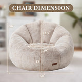 Hobestluk Bean Bag Chairs Large Bean Bag Couch for Adults Stuffed Sofa Chair Comfy Giant Bean Bag Chair with Spacious Design for Reading, Playing or Relaxing (Brown) Hobestluk