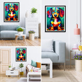 MXJSUA Dachshund Dog DIY Diamond Painting by Number Kits for Adults, Sausage Dog 5D Round Drill Diamond Gem Art Painting Picture Arts Kits Craft for Home Wall Decor 12x16 Inch MXJSUA