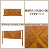 Bme Vivian Rustic Golden Brown Headboard - Solid Acacia Wood, Scandinavian Design, Easy Assembly, King Size Bme