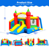 WELLFUNTIME Inflatable Bounce House,Jumping Castle Slide with Blower,Kids Bouncer with Ball Pit WELLFUNTIME