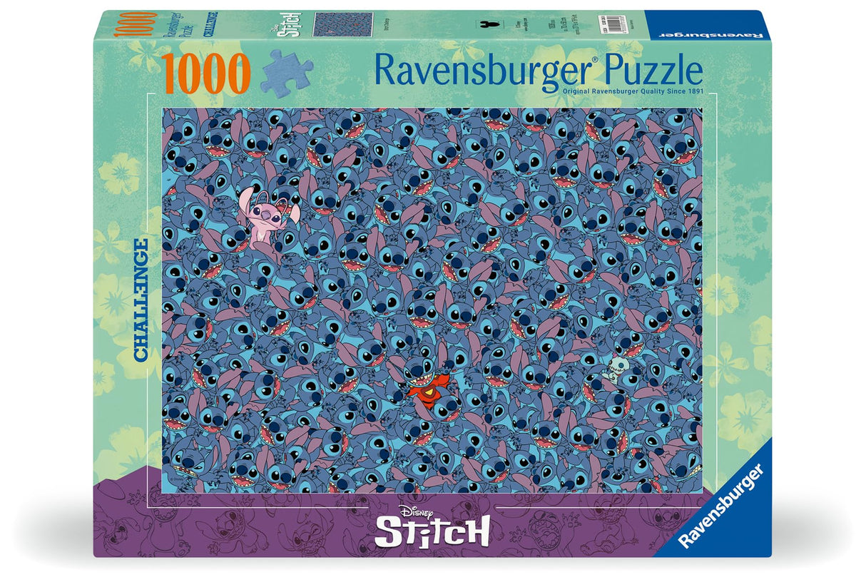 Ravensburger Disney Stitch 1000 Piece Jigsaw Puzzle | Playful Stitch Antics | Vibrant, Detailed Art | Extra Durable Pieces Fit Perfectly Ravensburger