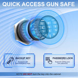 Marcree Gun Safe, Large Electronic 8-12 Gun Cabinet for Rifles and Shotguns, Digital Rifle Safe with Dual Alarm System, Guns Locker with Removable Shelf, Mute Function, Handgun Bag, Assemble Required Marcree