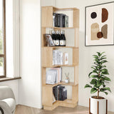 GOOFCXO Corner Bookshelf, 5 Tiers Wooden Corner Bookcase 68.9" Tall Large Open Bookshelf L-Shaped Storage Display Rack with Fixture for Living Room Bedroom Study Office GOOFCXO