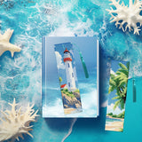 beinkmake 6Pcs Summer Ocean 5D Diamond Art Bookmarks Sea Diamond DIY Painting Bookmarks Lighthouse Sailboat Beach Starfish Rhinestones Beaded Acrylic Tassel Bookmark for Adult Beginner Crafts beinkmake