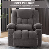 BOSMILLER Massage Swivel Rocker Recliner Chair with Vibration Massage and Heat Ergonomic Lounge Chair for Living Room with Rocking Function and Side Pocket, 2 Cup Holders, USB Charge Port BOSMILLER