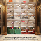 Tribesigns 13-Tier Shoe Storage Cabinet, Tall Wooden Shoe Rack with 26 Cubbies, Freestanding Shoe Storage Organizer for Entryway, Closet, Living Room, White Tribesigns