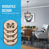 Personalized Coasters 2-Pack - Monogrammed Wooden Coasters for Drinks - Set of 2 Cup Coasters for Table - Premium Wood Coaster Set for Housewarming, Wedding Personalized Gifts Personalized Passion