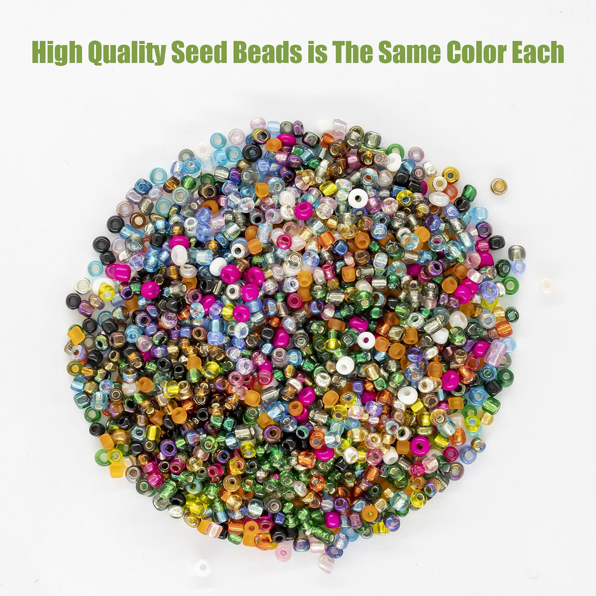 Ybxjges 24000Pcs 2mm Glass Seed Beads Kit, with 28 Colors Small Beads Kit for Girls,Women and Adults,Bracelets, Necklaces,Earring,Jewelry Making Supplies Ybxjges