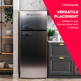 Frigidaire EFR751 2 Door Apartment Size Refrigerator/Freezer Combo, 7.5 cu ft, Platinum Series, Stainless, 23" D x 21.5" W x 55.5" H, Stainless Steel Frigidaire