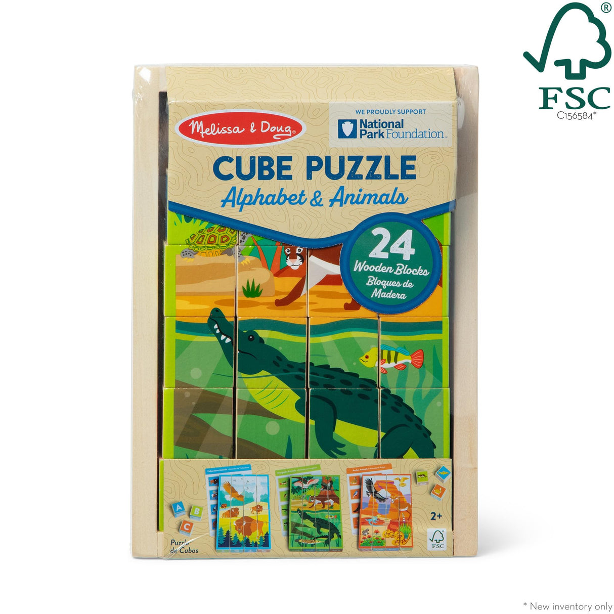 Melissa & Doug National Parks Alphabet & Animals 24-Piece Cube Puzzle (Everglades, Arches, Yellowstone) - FSC Certified Melissa & Doug