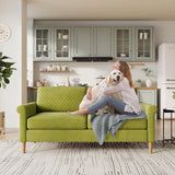 Vesgantti 65" Green Loveseat, Comfy Mid-Century Modern 2-Seat Sofa, No-Tool Assembly Small Couch for Living Room & Bedroom Vesgantti
