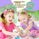 Unicorn Hair Accessories for Girls,Headband Making Kit Arts and Crafts for Kids Ages 4-6 6-8 8-12,Girls Toys Unicorn Gifts for 4 5 6 7 8 9 Year Old Girl Birthday Gifts Toyjolka