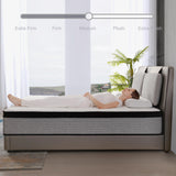 OGlAWA Queen Size Mattress Memory Foam 10 inch Gry Queen Mattress a Box indvidual Pocket Sping Breathable Comfontable for Sleep Suporive Pressure Reie. (10 inch, Queen) OGIAWA