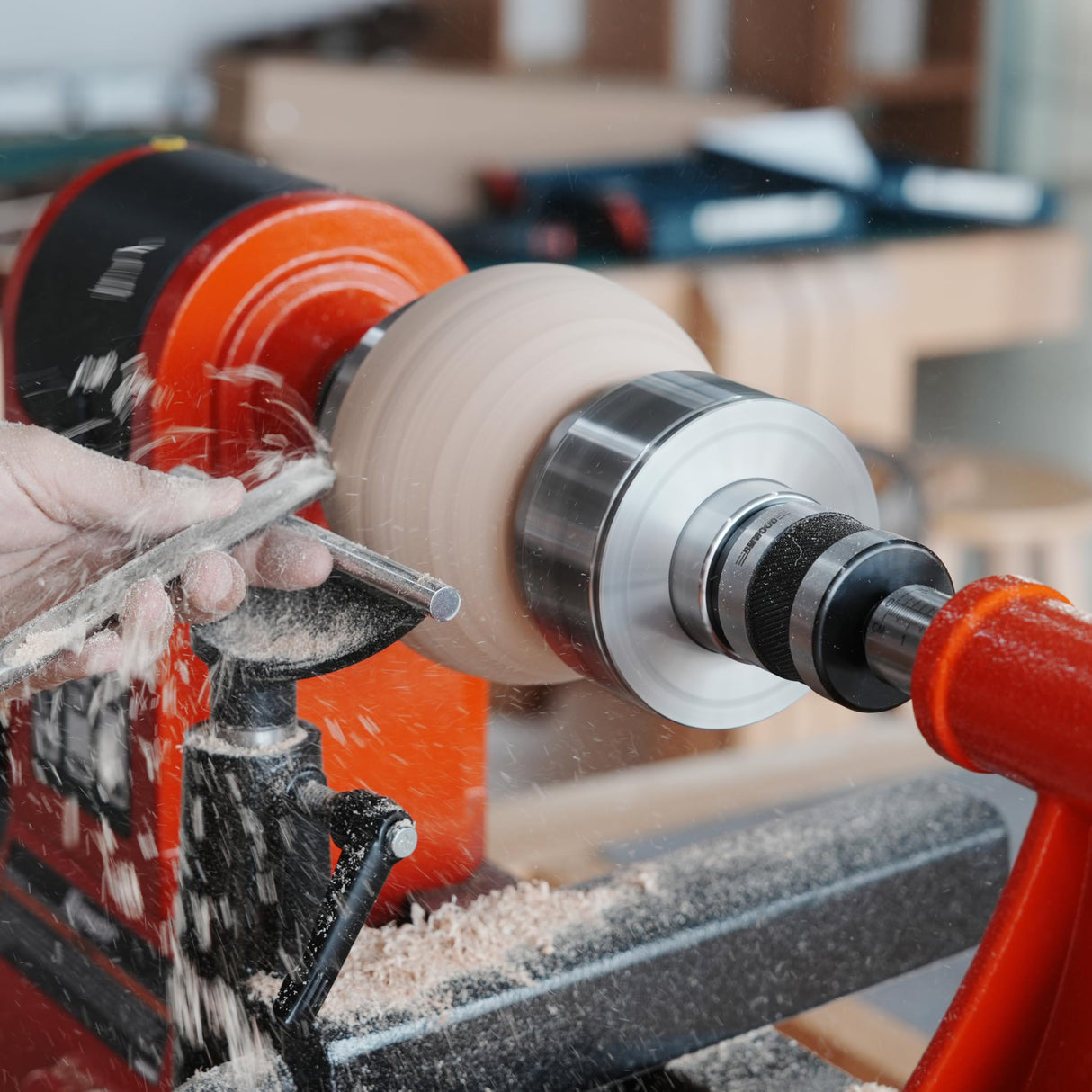 BMWOOD Woodturning Live Tailstock Chuck Adapter to 1" x 8TPI Thread with #2 Morse Taper Mount BMWOOD