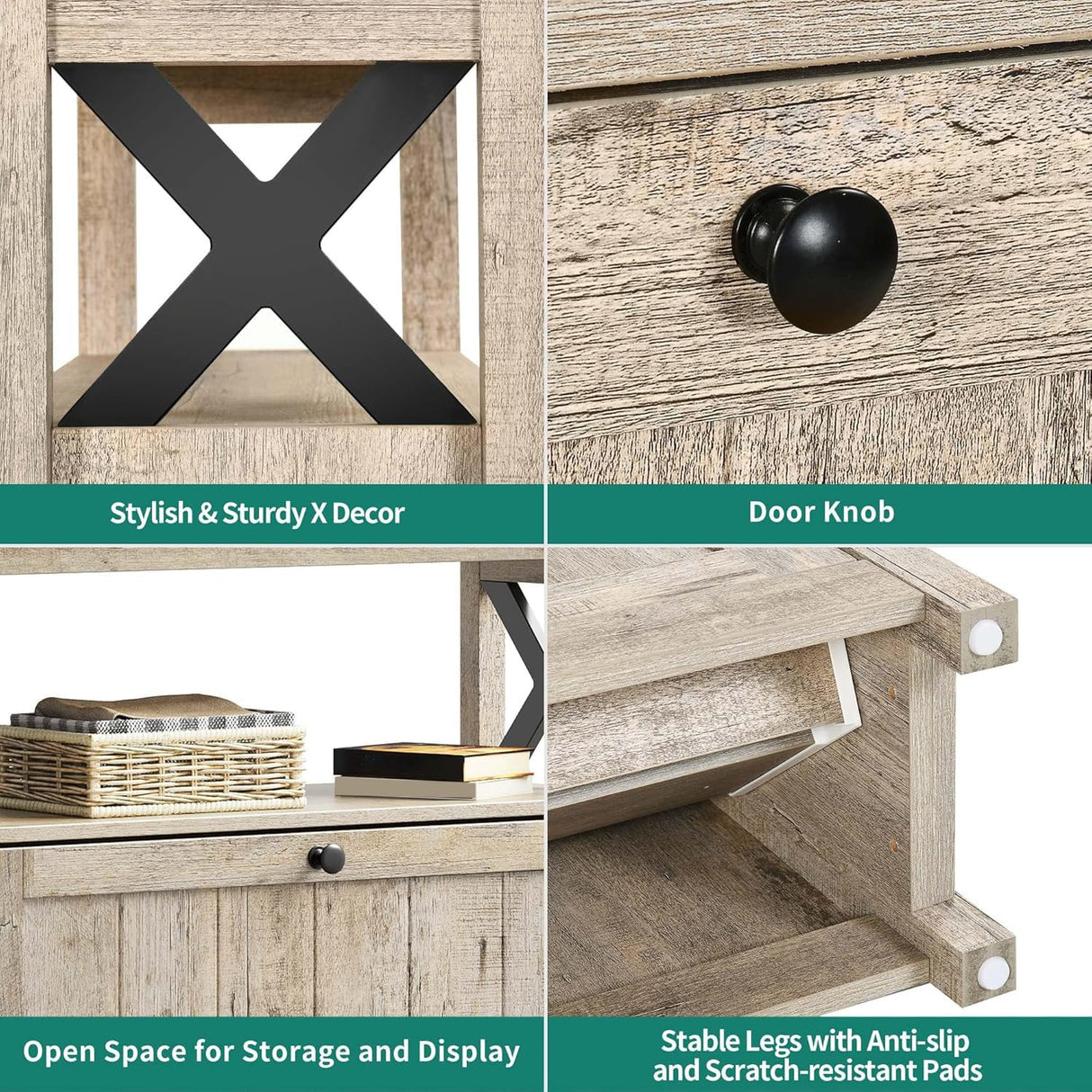 YITAHOME Shoe Cabinet with 2 Flip Drawers, Entryway Shoe Storage Cabinet with Open Shelves, Free Standing Hidden Shoe Rack Storage Organizer for Entryway/Hallway/Closet YITAHOME