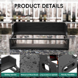 KLM Liquor Bottle Display Shelf, Coffee Syrup Rack Organizer, 2 Step Countertop Liquor Wine Rack, Mini bar,Liquor Cabinet, Home Retro Bar Shelf Stand for Liquor Whiskey, Spirits, (Black) KLM