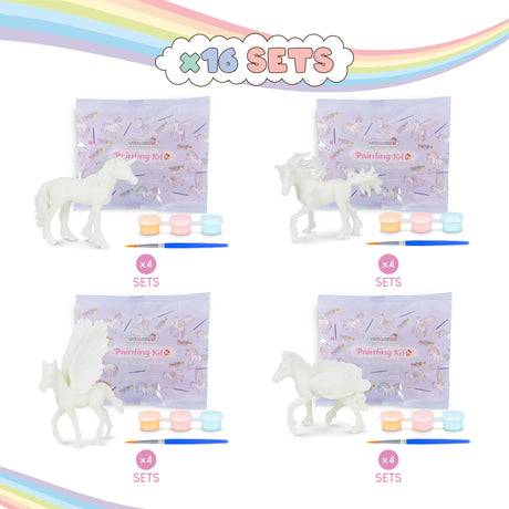 Unicorn Party Favors Painting Kit Pack 16 - BONNYCO | Pinata Stuffers, Kids Party Favors, Prizes for Kids, Unicorn Party Supplies, Paint Party Favors, Girls Birthday Party Favors for Kids Goodie Bags BONNYCO