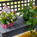 Outsunny Outdoor Potting Bench Table, Wooden Workstation with Sliding Tabletop, Storage Shelf and Dry Sink, for Greenhouse, Garden, Patio, Gray Outsunny