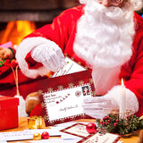 JarThenaAMCS 25Pcs Christmas Official Letters From Santa Set Include 5Pcs Vintage Gold Snowflake Writing Paper 5Pcs Certificates 5Pcs Envelopes 10 Stickers For Mailbox Family Party Favors JarThenaAMCS