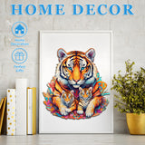 Woodemon Wooden Puzzles for Adults, Tiger Family (M-190pcs) Wooden Jigsaw Puzzles Kids, 11.2 * 11.8in Unique Shaped Animal Wood Puzzles Adults, Fathers Birthday Family Games Woodemon