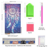 ZHUMUTO Large 5D Diamond Art Painting Kits for Adults,15.7x27.5inch Dreamcatcher C DIY Full Round Drill Diamond Dots Large Size,Big Gem Art and Crafts for Home Wall Decor Gifts ZHUMUTO