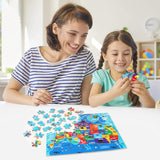 LELEMON United States Map Puzzles for Kids USA Map Jigsaw Puzzles in a Metal Box America Map Learning Educational Toys Gifts for Boys Girls LELEMON