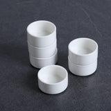1oz Mini Porcelain Ramekins Set of 6,Small Ceramics Souffle Dish, 30ml White HAOTOP