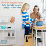 ECR4Kids Reach-Up Step Stool with Handles, Kids Furniture, Natural ECR4Kids