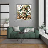 CHWGLFGG 5D Gnome Diamond Art Kits for Adults Beginners,DIY Full Round Drill Diamond Painting Kits Spring Flower,Paint by Diamonds Dot Gem Art Crystal Butterfly Easy,Home Wall Decor 11.8X11.8Inch CHWGLFGG