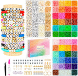 Friendship Bracelet Kit, 14,000pcs 48 Colors Bracelet Making Kit Clay Beads with Number Letter Bead Set Concert Merch Arts and Crafts Gifts for Kids Adults Teen Girls Jewelry Making Supplies Sistenia