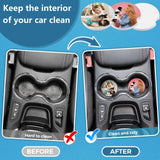 Zhehao 136 Pcs Ceramic Car Coasters with Bags and Cards 2.64'' Sublimation Coasters Blanks Ceramic Car Cup Holder Coasters with A Finger Notch for Easy Removal Car Coaster Packaging for Selling Zhehao