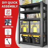 OPTYMIRA Garage Shelving Units and Storage,72"X48"X24"Inches Deep Heavy Duty Metal Shelves Adjustable,2000lbs Garage Storage Shelves,Sturdy Steel Utility Rack Industrial Tool Shelf for Basement Shop OPTYMIRA