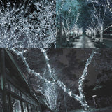 LJLNION 300 LED String Lights Outdoor Indoor, Extra Long 98.5FT Super Bright Christmas Lights, 8 Lighting Modes, Plug in Waterproof Fairy Lights for Holiday Wedding Party Bedroom Decorations ( White) LJLNION