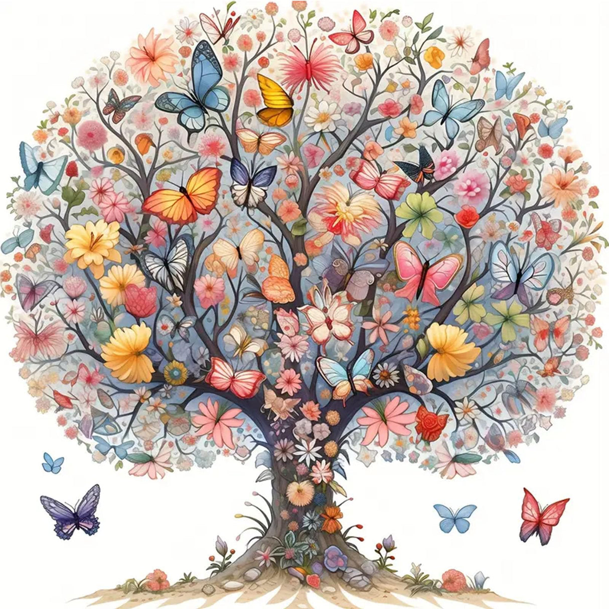 CXYQLC DIY 5D Diamond Painting Kits for Adults Diamond Art Life of Tree Diamond Painting Full Drill Crystal Rhinestone Embroidery Craft Kits for Home Wall Decor Gifts 11.8x11.8inch CXYQLC